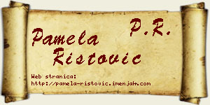 Pamela Ristović vizit kartica